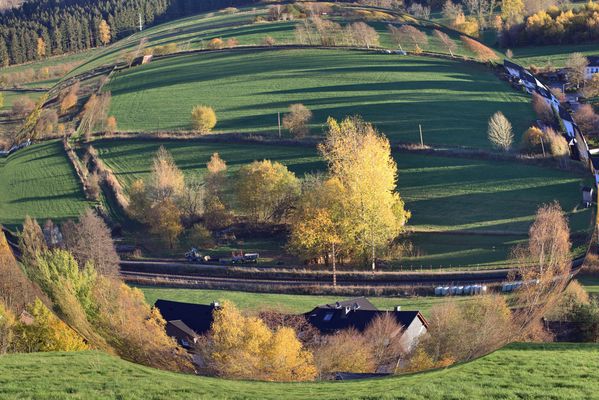 Spätherbst im Sauerland wird weggebeamt und der Winter kommt -:)) (Kirchhundem-Benolpe)