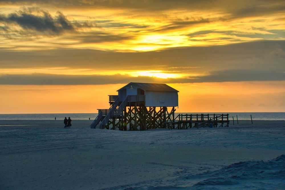 Spätherbstlicher Sonnenuntergang - Sankt Peter Ording