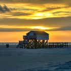 Spätherbstlicher Sonnenuntergang - Sankt Peter Ording