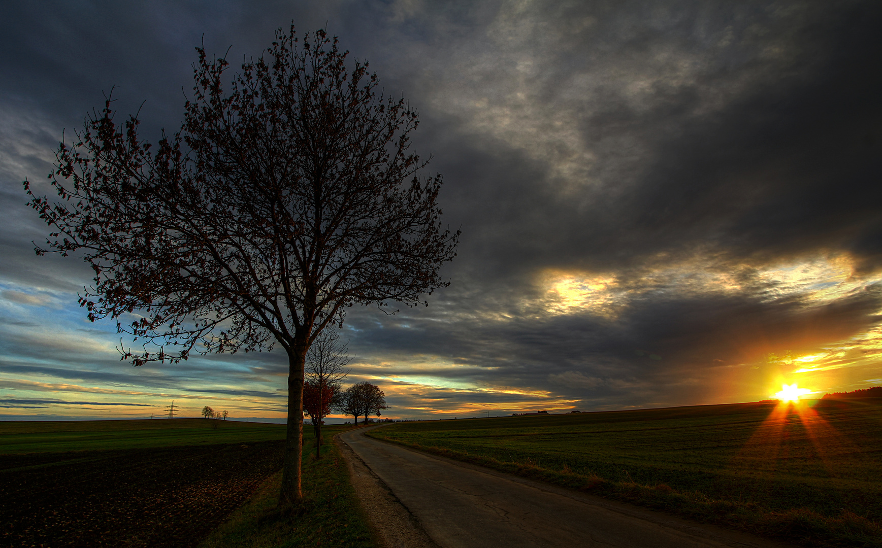 Spätherbstliches Abendlicht.