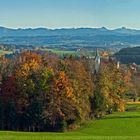 Spätherbstpanorama im Allgäu mit Wallfahrtskirche Pfärrich