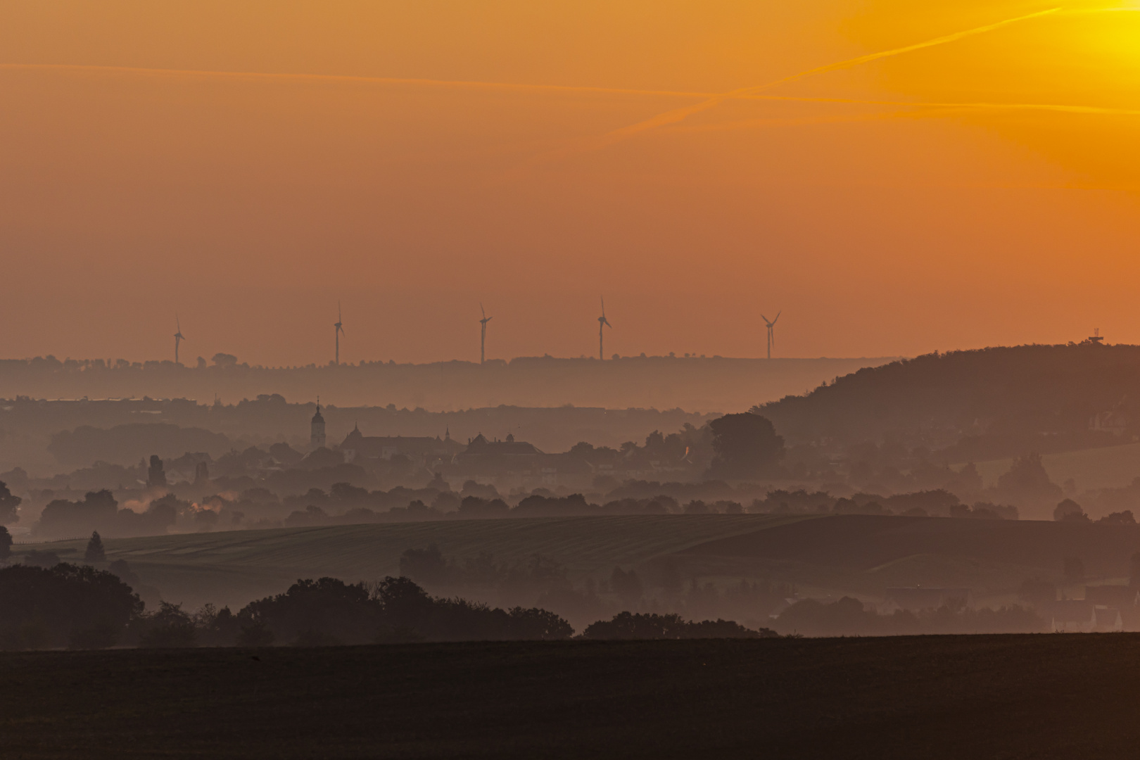 Spätsommer Frühnebel