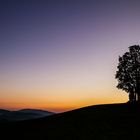 Spätsommerlicher Sonnenuntergang im Kanton Fribourg, CH