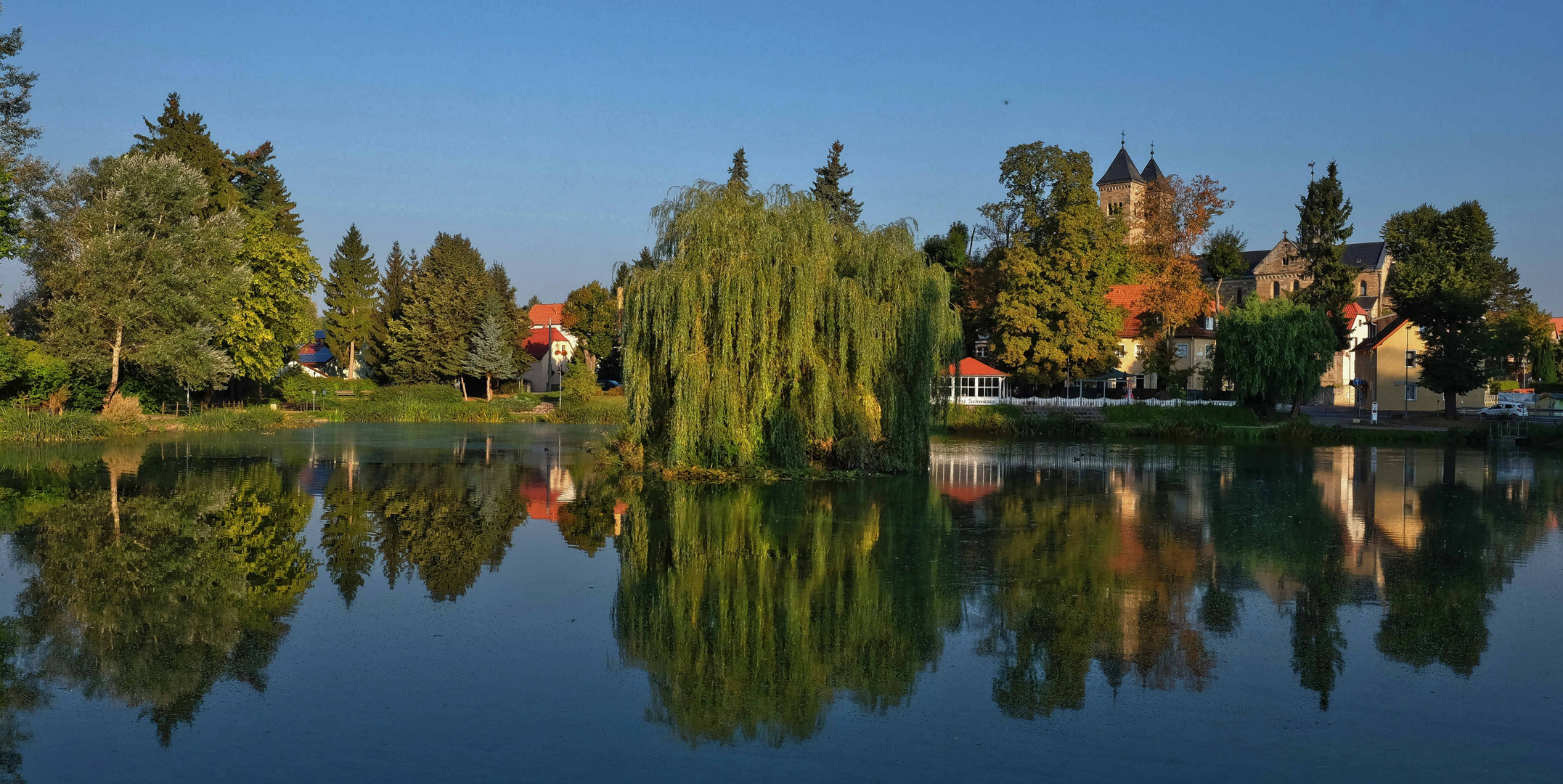 Spätsommerliches Spiegelbild, Bad Klosterlausnitz