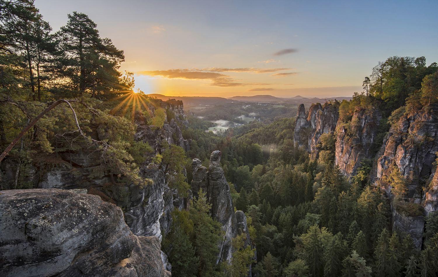 Spätsommermorgen in der Sächsischen Schweiz