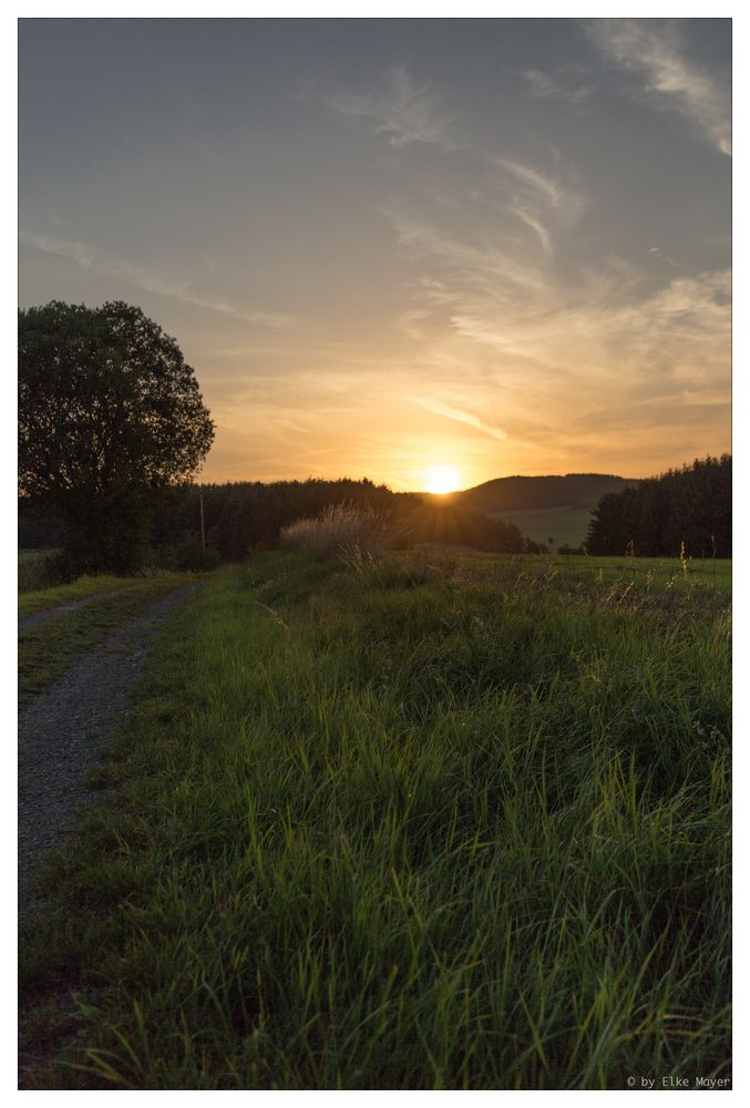 Spätsommersonnenuntergang