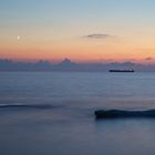 Spätsommersonnenuntergang am Schwarzen Meer