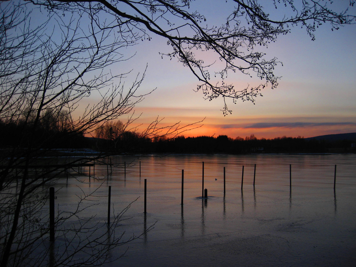 Spätwinterabend am Weißenstädter See