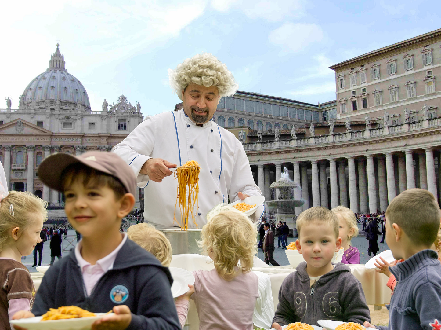 Spaghetti im Kindergarten