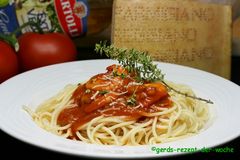 Spaghetti mit Garnelen