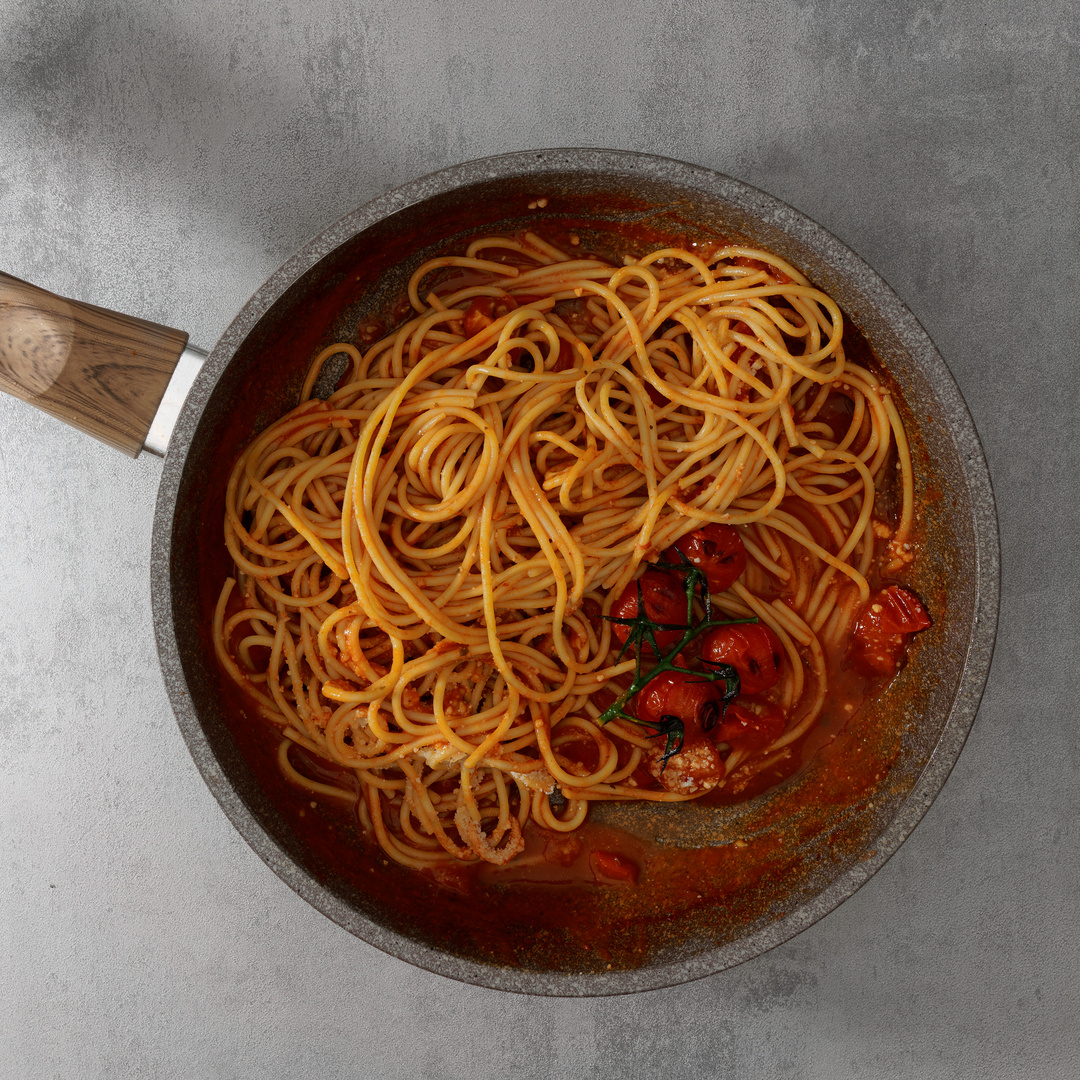 Spaghetti mit Kirschtomaten