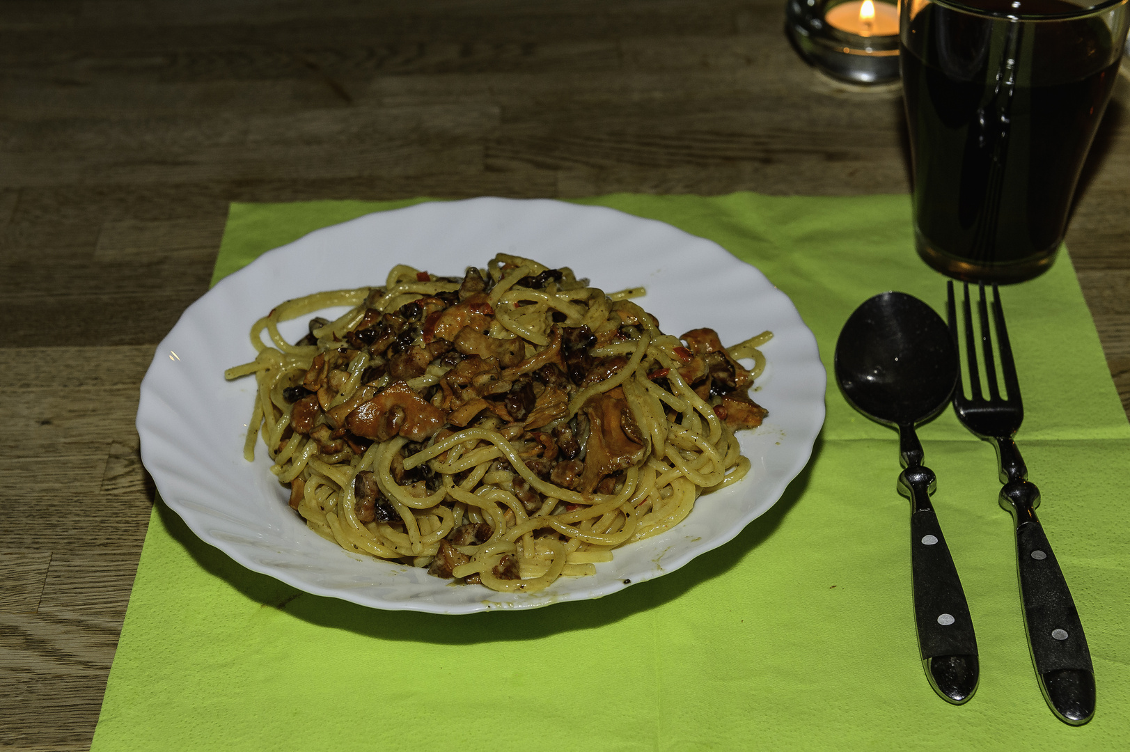 Spaghetti mit Pfifferlingen