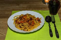 Spaghetti mit Pfifferlingen