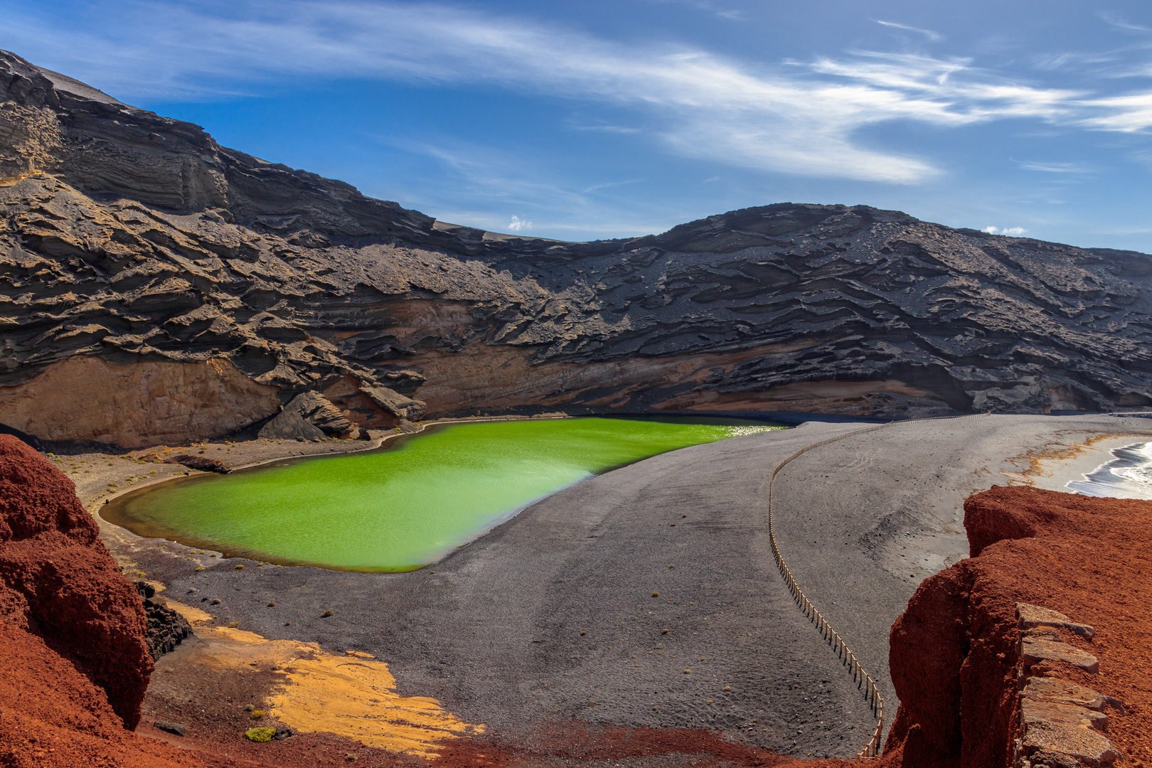 Spain Lanzarote Charco de los Clicos El Lago Verde Foto & Bild