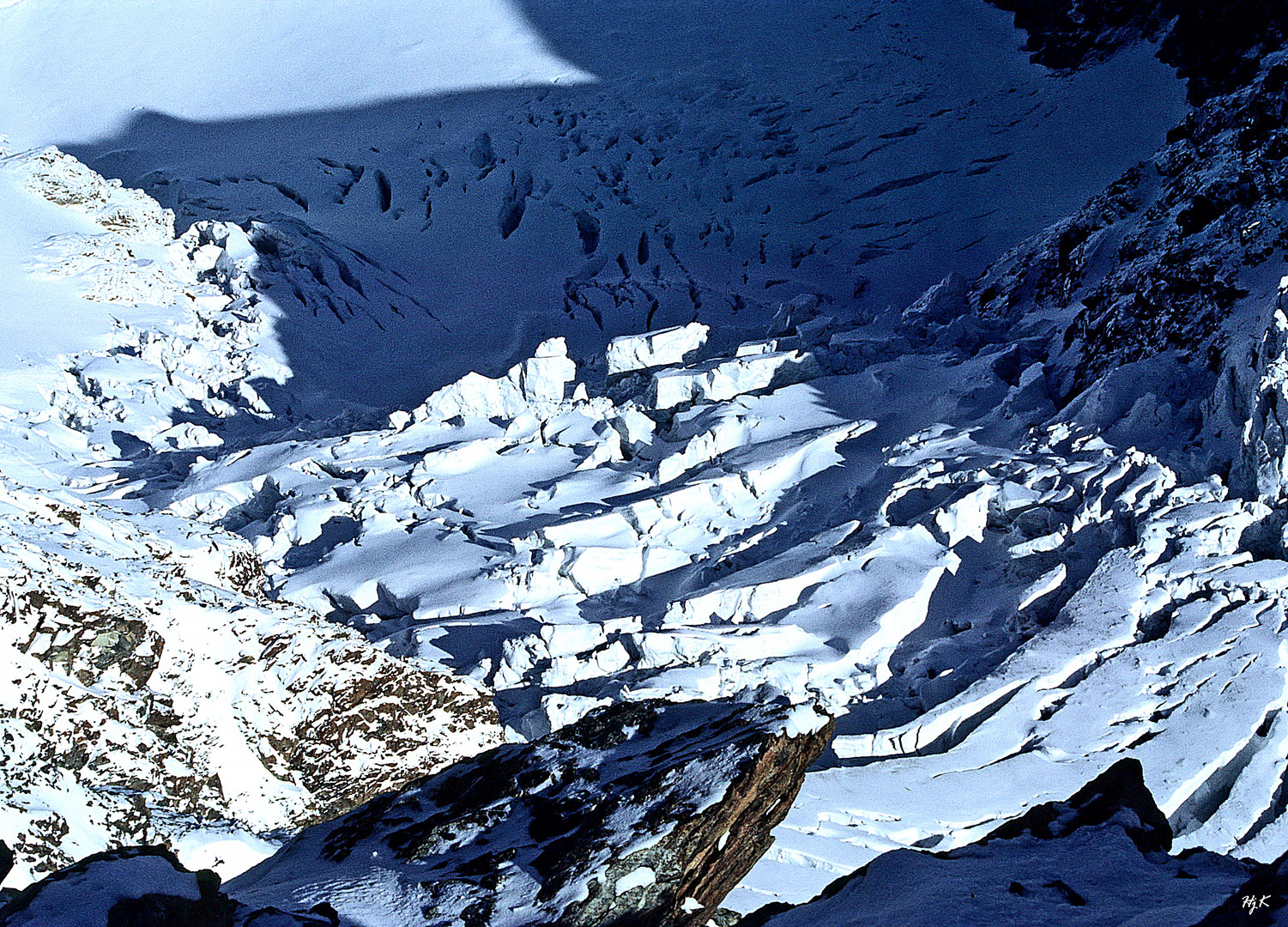 Spalten des Theodulgletscher