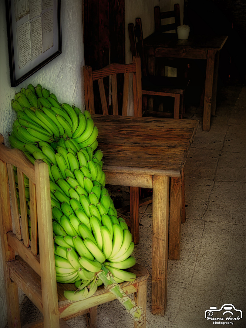 Spanien, La Gomera: Bananen-Shake in Kneipe