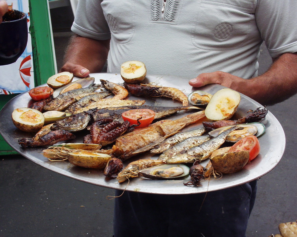 Spanische Fischplatte auf Teneriffa