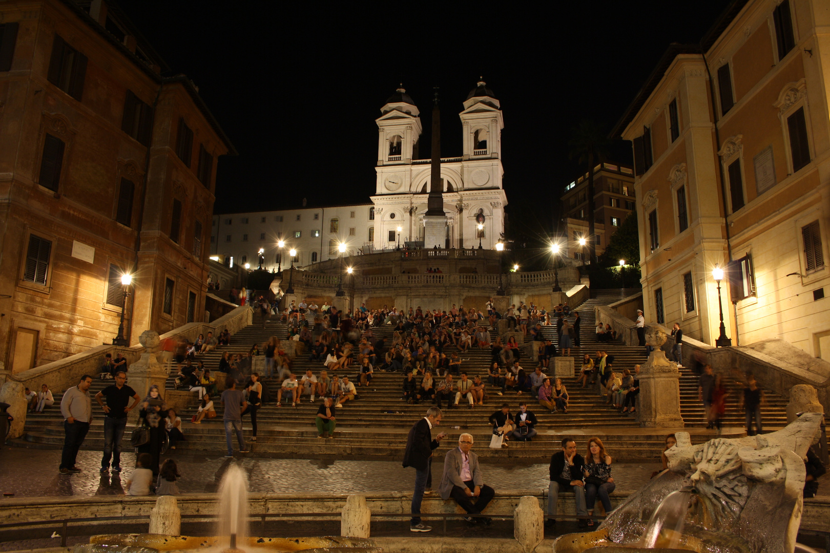 Spanische Treppe bei Nacht