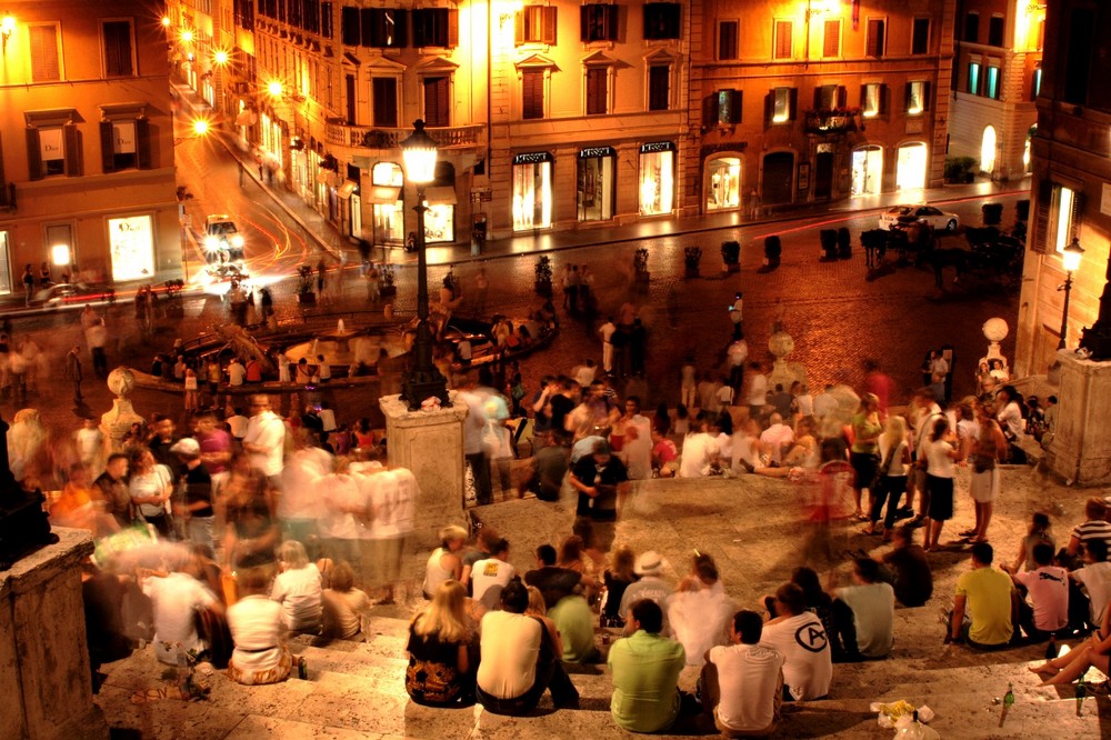 Spanische Treppe bei Nacht