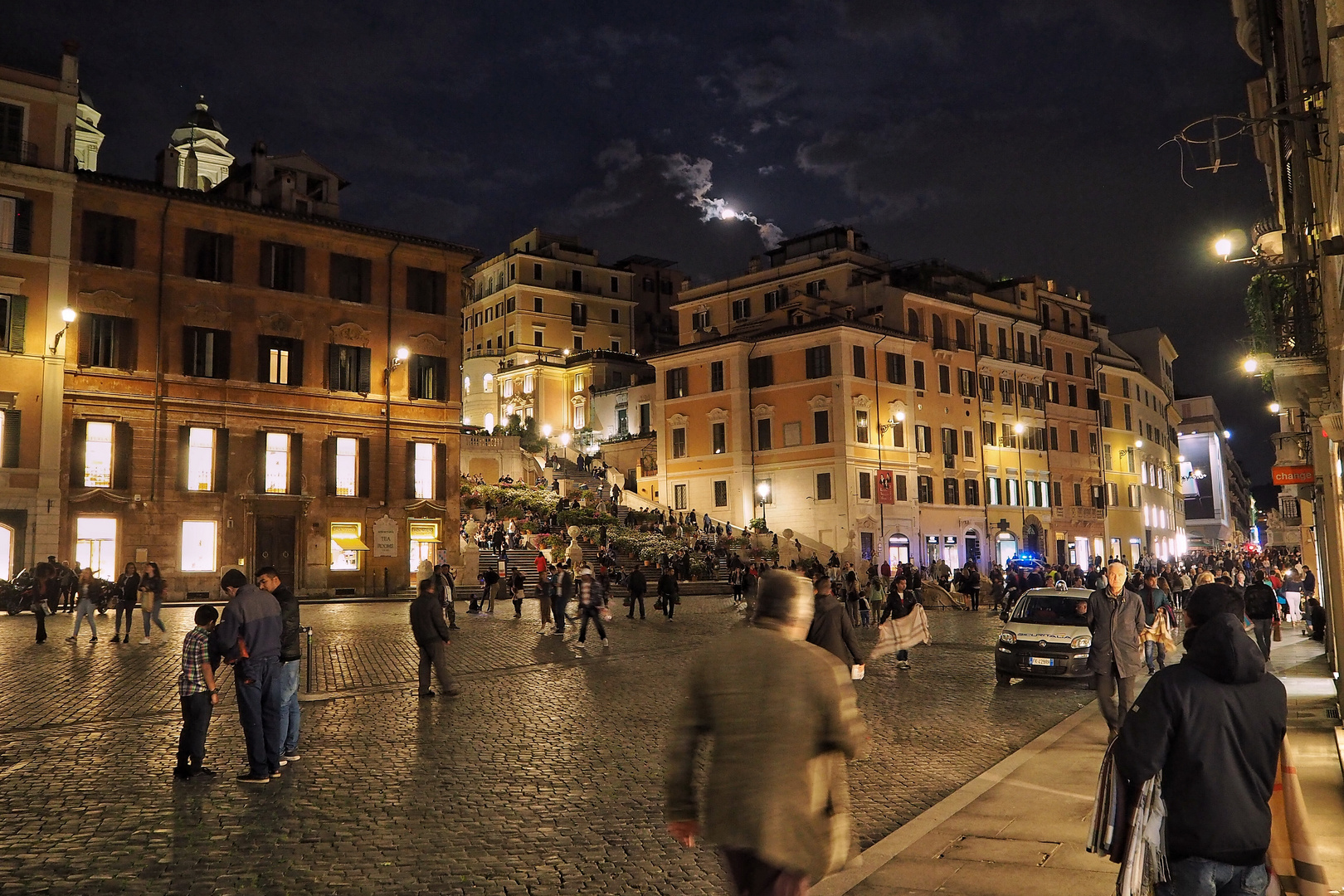 Spanische Treppe in der Nacht