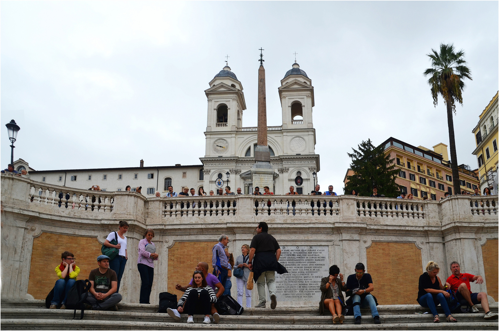 Spanische Treppe in Rom/ halb