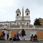 Spanische Treppe in Rom/ halb