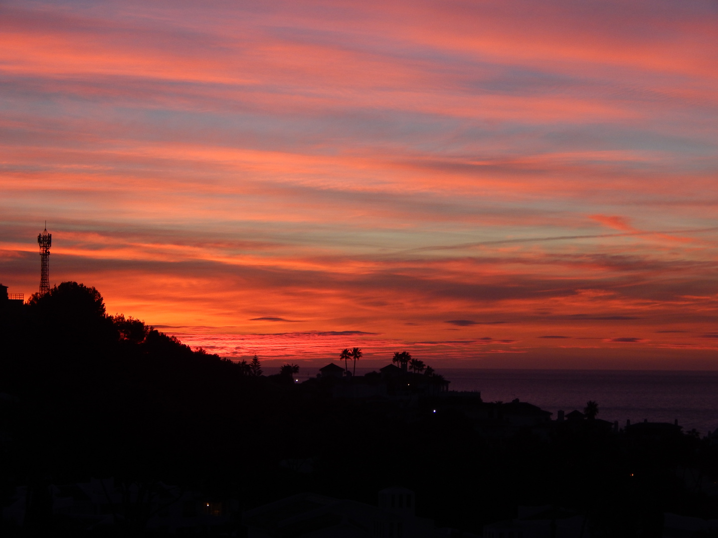 Spanischer Sonnenaufgang im Januar