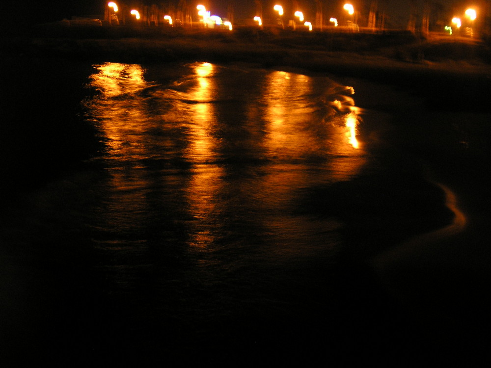 spanish beach by night