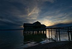 spannender Himmel über dem See