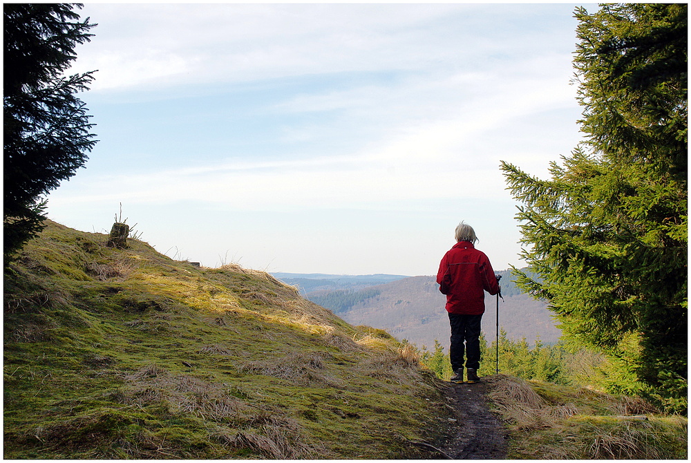 Spannung auf dem Ginsterkopf (Rothaarsteig):