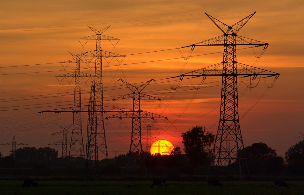 Spannungsvoller Sonnenuntergang