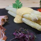 Spargel mit Schinken