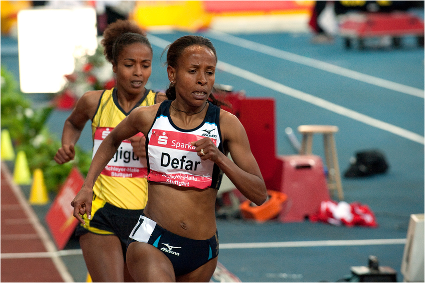 Sparkassen Cup 2010 3.000m M. Defar, S. Ejigu, Äthiopien