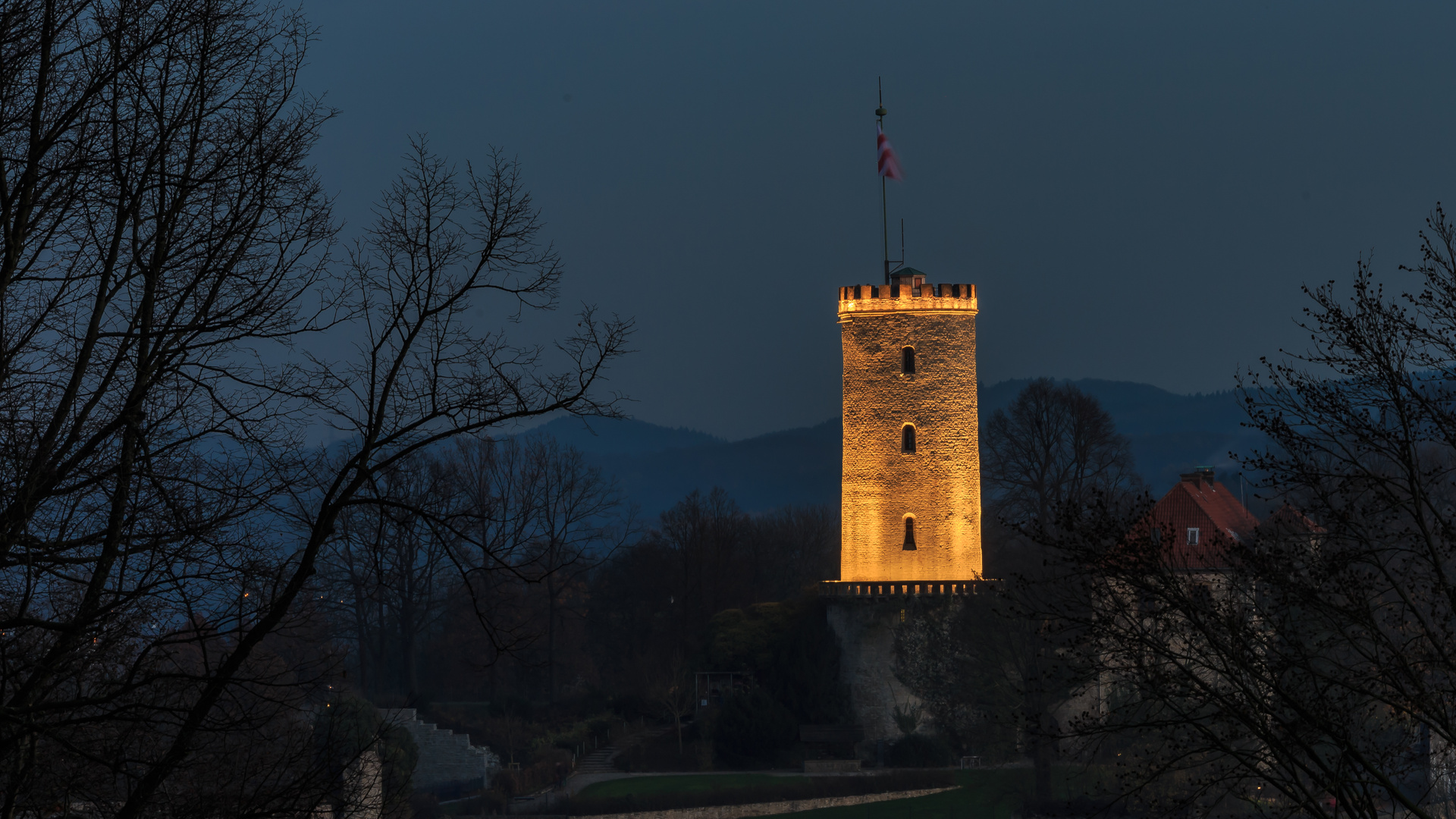 Sparrenburg in Bielefeld am Abend