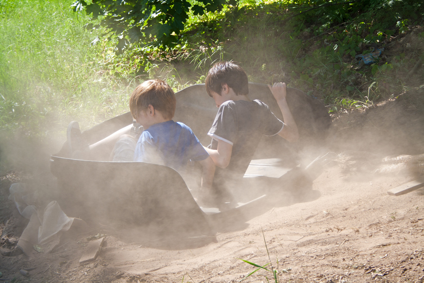 Spass auf der "Sandrutsche" I