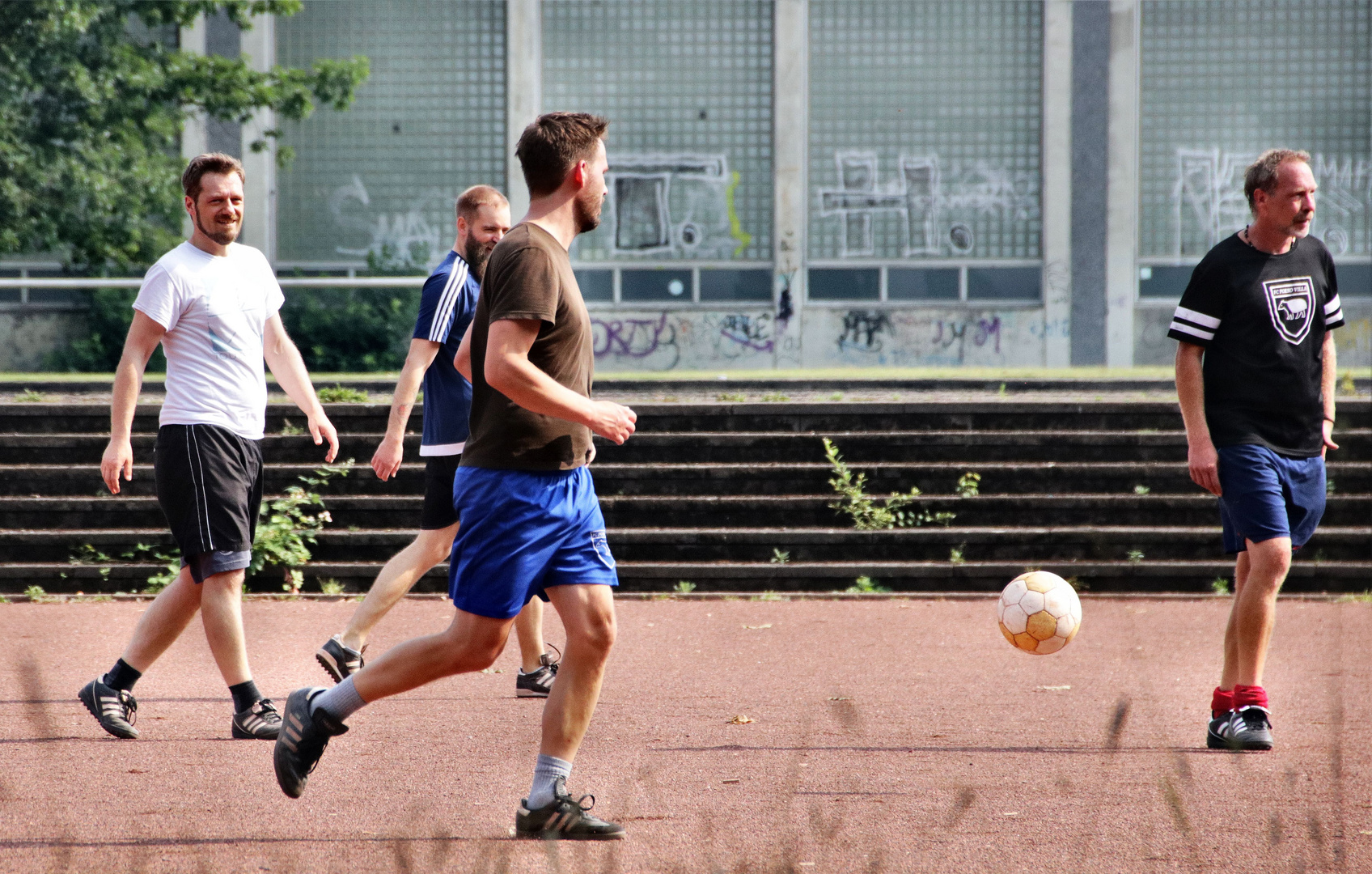 Spaß beim Fußball.