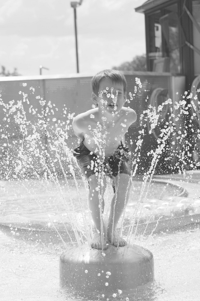 Spaß im Wasserspiel