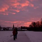 Spaziergänger am Morgen - Original