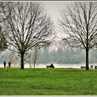 Spaziergänger am Rhein