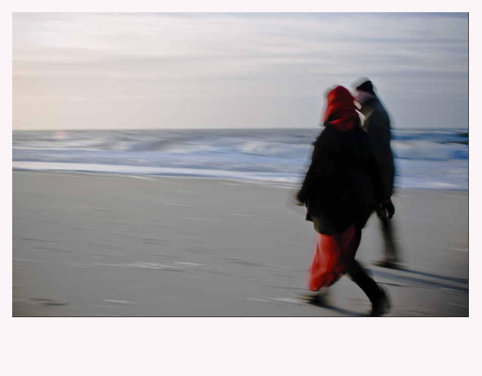 Spaziergänger am Strand