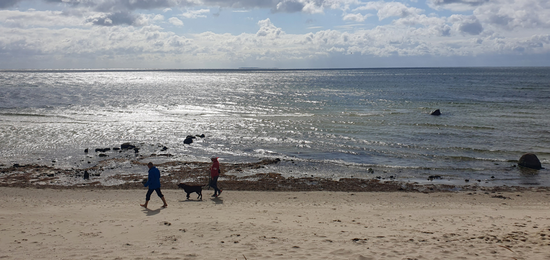 Spaziergänger am Strand