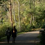 Spaziergänger im Kurpark Oberlaa in Favoriten