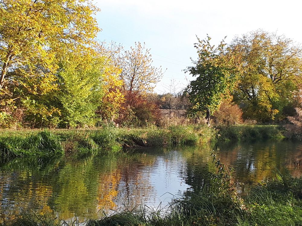 Spaziergang am Hüninger Kanal in Kembs.