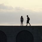 Spaziergang auf der Mauer