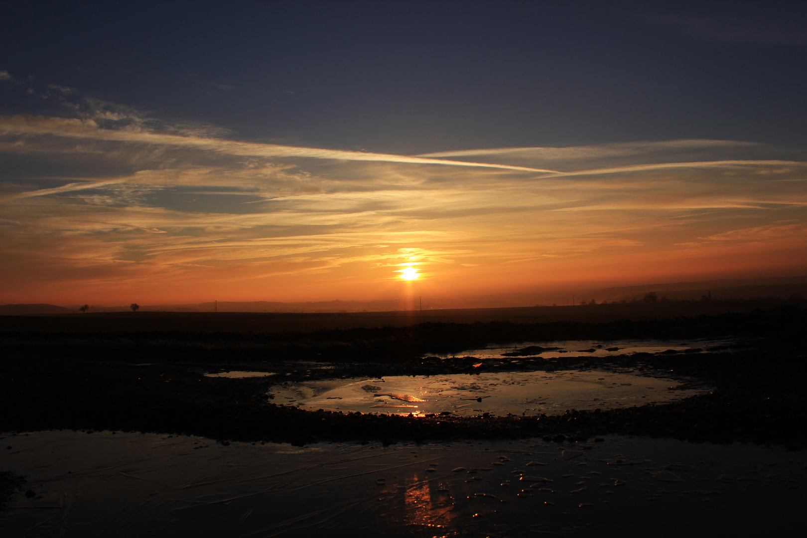 Spaziergang bei Sonnenaufgang