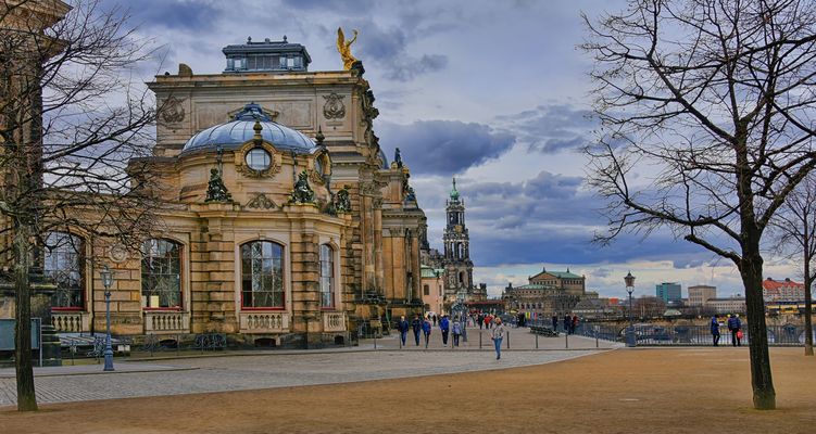 Spaziergang durch die Altstadt von Dresden