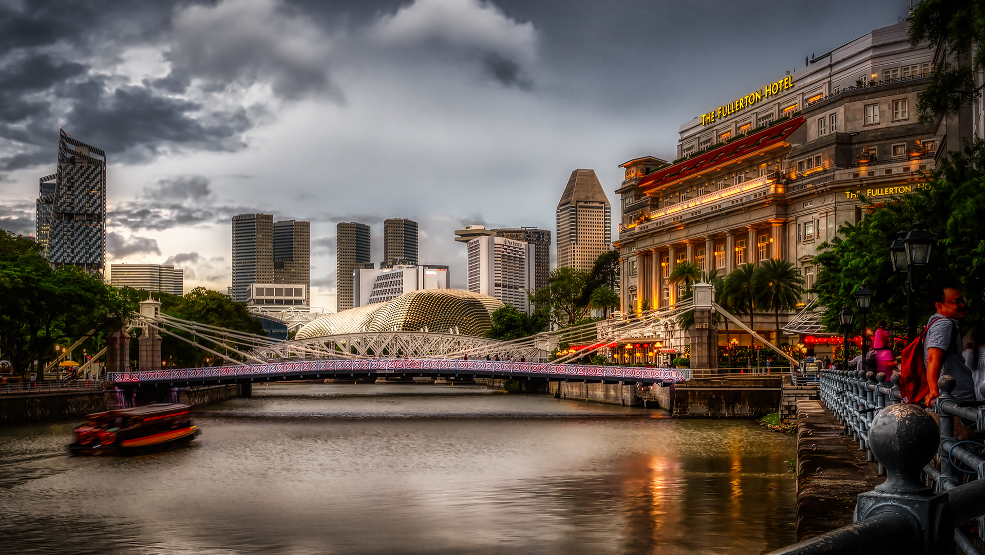  Spaziergang entlang des Singapur River (X)