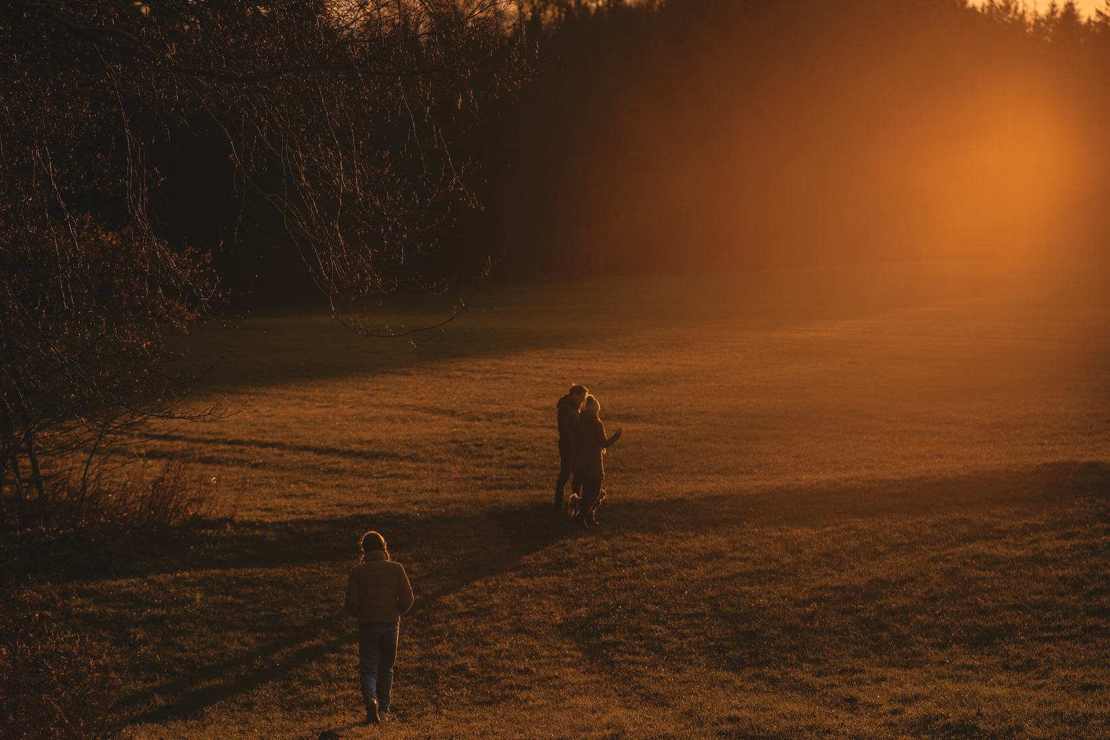 Spaziergang im Sonnenuntergang