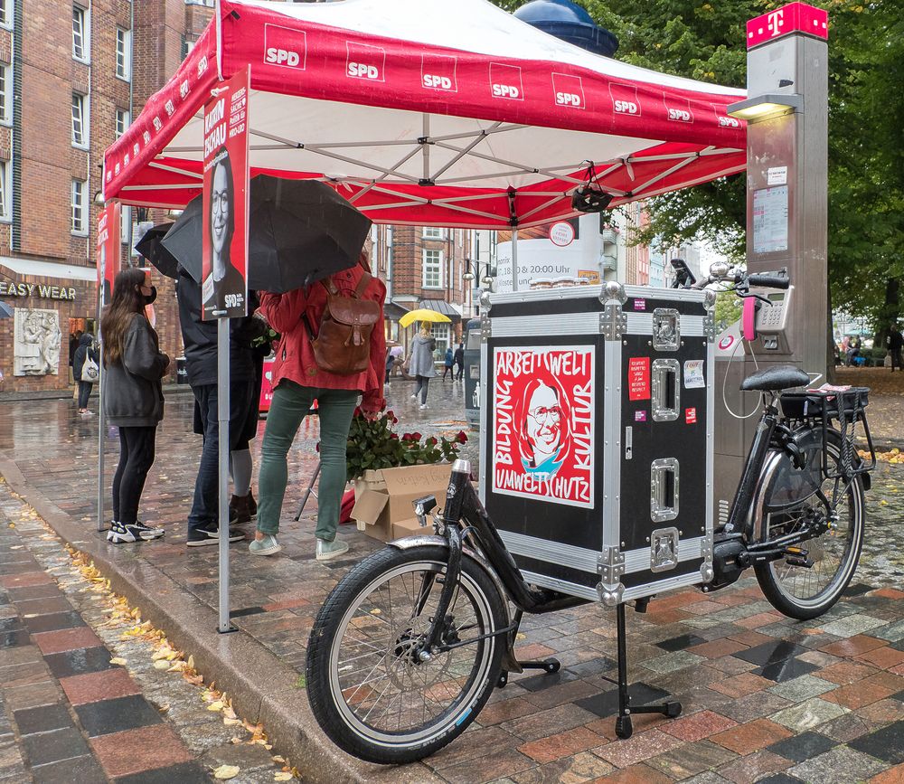 SPD-Infostand in Rostock