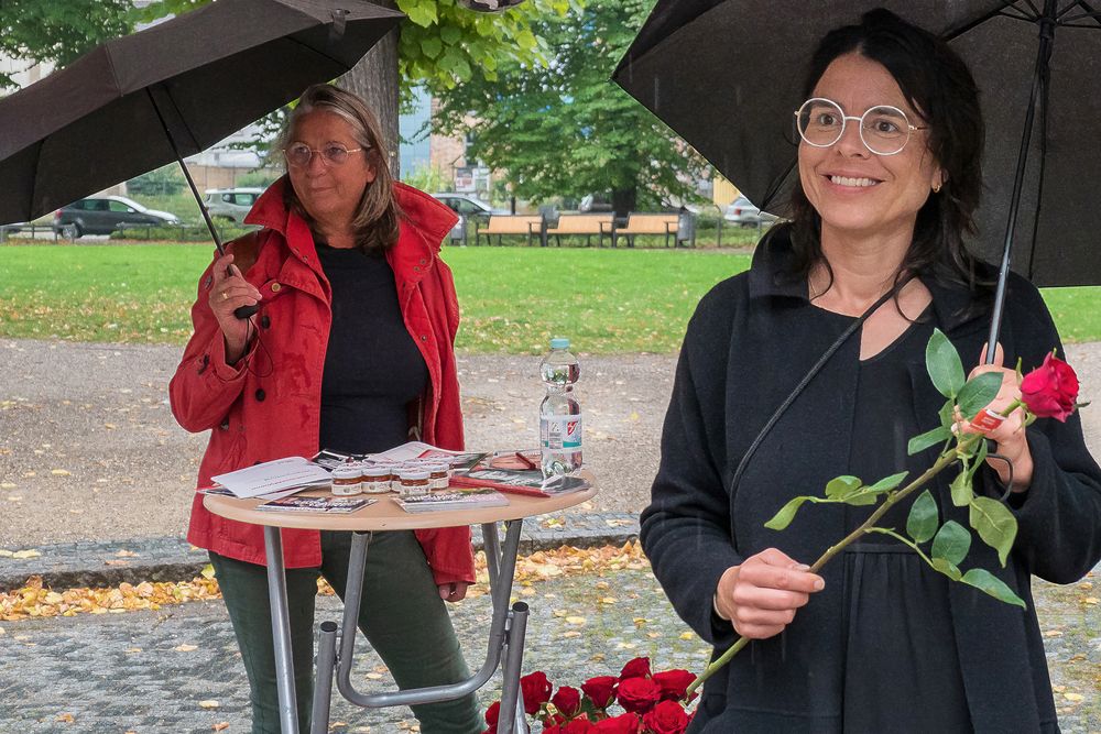 SPD-Infostand in Rostock